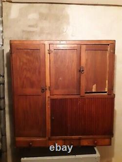 RARE Antique Tippecanoe Hoosier Style Kitchen Cabinet Cupboard Sellers Primitive