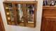 Rare Creazioni Artistiche Italy 3 Door Hand Appl. Gold Leaf Wall Cabinet Mirrored