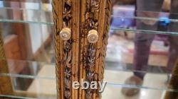 RARE Creazioni Artistiche Italy 3 DOOR Hand Appl. GOLD LEAF Wall Cabinet Mirrored