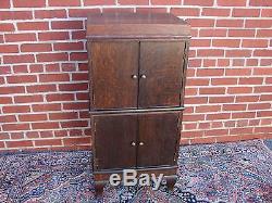Rare Quatersawn Oak Weis Phonograph Stacking Record Filing Cabinet