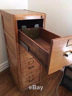 REDUCED Antique 4 Drawer File Cabinet Library Bureau Makers Furniture Co