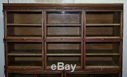 Rare 1920's Haberdashery Stacking Cabinet 10 Retracting Doors 28 Sliding Shelves