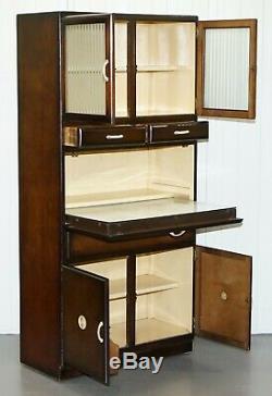 Rare 1950's Original Larder Cupboard Stunning Patina Fold Down Work Top Drawers