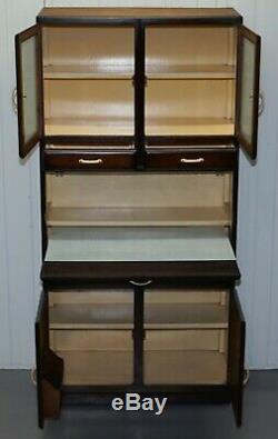 Rare 1950's Original Larder Cupboard Stunning Patina Fold Down Work Top Drawers