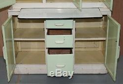 Rare 1950's Original Metal & Wood Kitchenpryde Larder Cupboard Stunning Patina