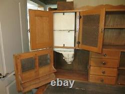 Rare Antique 1899-1906 Hoosier Cabinet / Oak / Good Condition / 55W