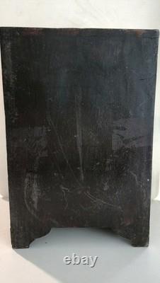 Rare Antique Asian 8 Drawer Wood Spice Organizer Cabinet 13 1/2 Inches High