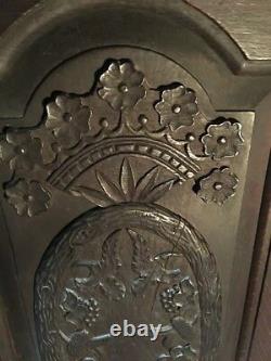 Rare Antique Carved Gypsy Folk Art Corner Cabinet of Curiosities 19th Century