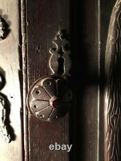 Rare Antique Carved Gypsy Folk Art Corner Cabinet of Curiosities 19th Century