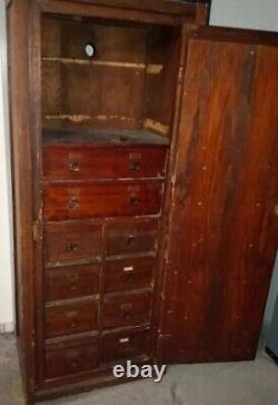 Rare Antique Evidence Cabinet 1920-30's By US RUBBER COMPANY