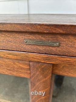 Rare Antique Library Bureau Sole Makers Oak Sliding Door Bookcase Unit