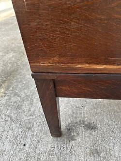 Rare Antique Library Bureau Sole Makers Oak Sliding Door Bookcase Unit