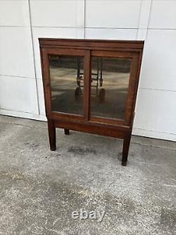 Rare Antique Library Bureau Sole Makers Oak Sliding Door Bookcase Unit