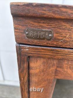 Rare Antique Library Bureau Sole Makers Oak Sliding Door Bookcase Unit