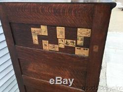 Rare Antique Oak File Cabinet with Mini Files Circa 1915