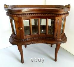 Rare Antique Saleman Sample Curio Table Beveled Glass Tray Circa 1900's
