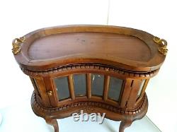 Rare Antique Saleman Sample Curio Table Beveled Glass Tray Circa 1900's