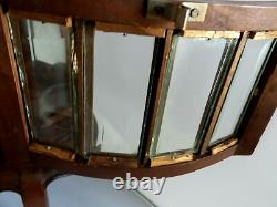 Rare Antique Saleman Sample Curio Table Beveled Glass Tray Circa 1900's
