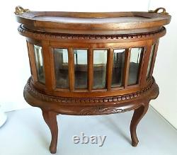 Rare Antique Saleman Sample Curio Table Beveled Glass Tray Circa 1900's