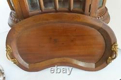 Rare Antique Saleman Sample Curio Table Beveled Glass Tray Circa 1900's