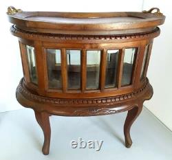 Rare Antique Saleman Sample Curio Table Beveled Glass Tray Circa 1900's
