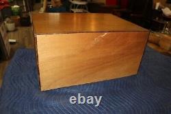 Rare Antique Vintage c. 1900 Oak 12 Drawer Railroad Lines Map Case Cabinet NICE