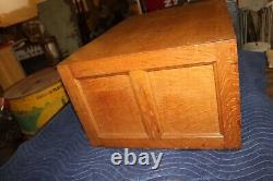 Rare Antique Vintage c. 1900 Oak 12 Drawer Railroad Lines Map Case Cabinet NICE