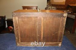 Rare Antique Vintage c. 1900 Oak 12 Drawer Railroad Lines Map Case Cabinet NICE