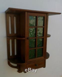 Rare Art Nouveau Jugendstil Medicine Apothecary Bathroom Kitchen Wall Cabinet