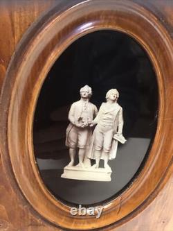 Rare Carved Wood Medicine Hanging Cabinet Depicting Goethe-Schiller Monument