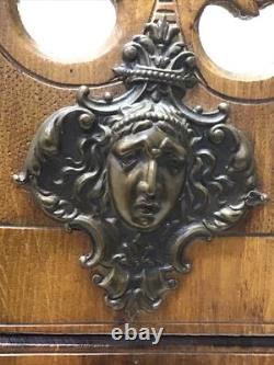 Rare Carved Wood Medicine Hanging Cabinet Depicting Goethe-Schiller Monument