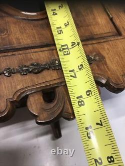 Rare Carved Wood Medicine Hanging Cabinet Depicting Goethe-Schiller Monument