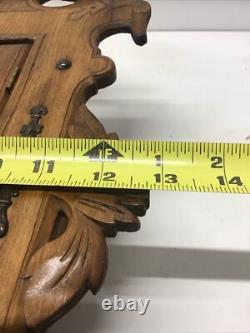 Rare Carved Wood Medicine Hanging Cabinet Depicting Goethe-Schiller Monument