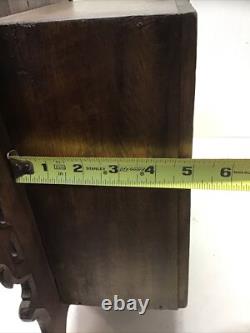 Rare Carved Wood Medicine Hanging Cabinet Depicting Goethe-Schiller Monument