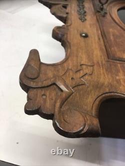 Rare Carved Wood Medicine Hanging Cabinet Depicting Goethe-Schiller Monument