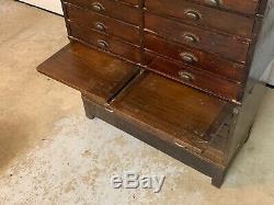 Rare Circa 1900 Antique Watchmakers Jewelers Dental Cabinet Buy It Now