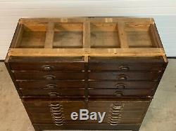 Rare Circa 1900 Antique Watchmakers Jewelers Dental Cabinet Buy It Now