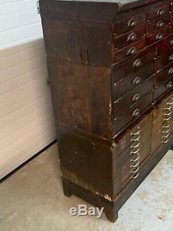 Rare Circa 1900 Antique Watchmakers Jewelers Dental Cabinet Buy It Now