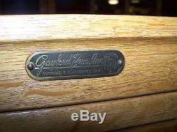 Rare Gaylord Bros Antique oak library card catalog cabinet
