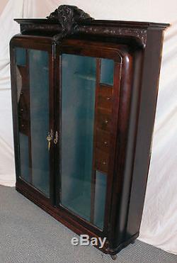 Rare Oak Antique Gun Cabinet