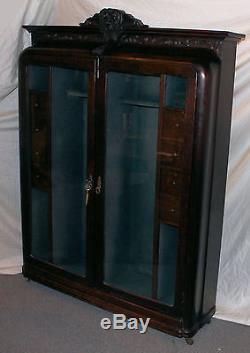 Rare Oak Antique Gun Cabinet