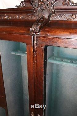 Rare Oak Antique Gun Cabinet