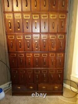 Rare Oak Barrister 37 Drawer LIBRARY Card CATOLOG Barrister 6 Stackable Sections