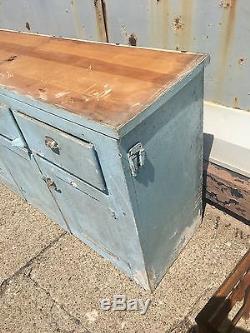 Rare Old 1920's Kitchen Cabinet Old Paint For Restoration