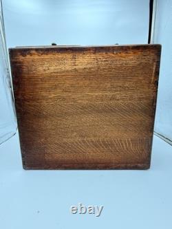 Rare Size Vintage 4 Drawer Wooden Card Catalog File Cabinet Library