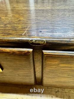 Rare Vintage 2 Drawer Wooden Card Catalog File Cabinet Library Macey Dovetailed