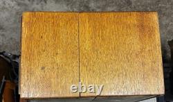 Rare Vintage 4 Drawer Wooden Card Catalog File Cabinet Library Oak