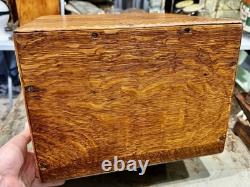 Rare Vintage 4 Drawer Wooden Card Catalog File Cabinet Library Oak