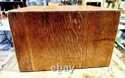 Rare Vintage 4 Drawer Wooden Card Catalog File Cabinet Library Oak
