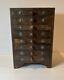 Rare Vintage Hindu 8 Drawer Wood Jewelry Organizer Cabinet W Metal Accents Euc